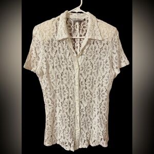 Lip Spy Italy Cream Lace Blouse